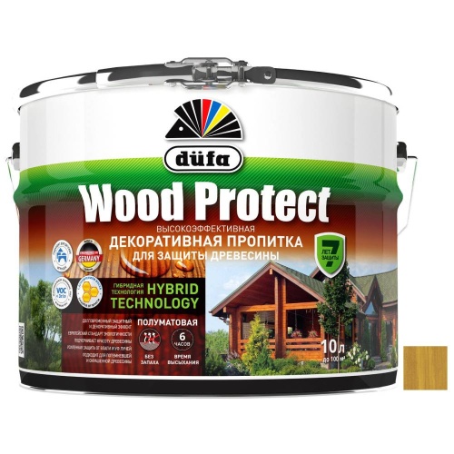 Пропитка декоративная для защиты древесины Dufa Wood Protect сосна 9 л Пропитка декоративная для защиты древесины Dufa Wood Protect сосна 9 л