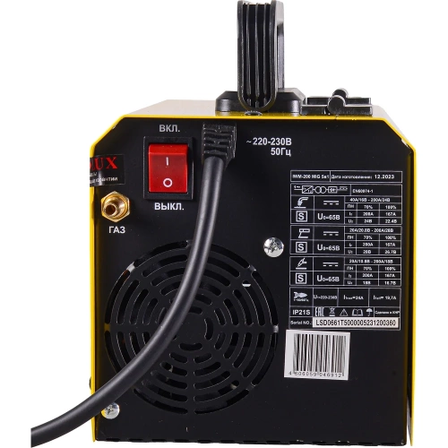 Сварочный полуавтомат Eurolux IWM-200 MIG 5в1 65/180 фото 3 Сварочный полуавтомат Eurolux IWM-200 MIG 5в1 65/180 фото 3