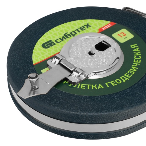 Рулетка геодезическая 20 м х 13 мм, закрытый корпус, фибергласовая лента Сибртех фото 5