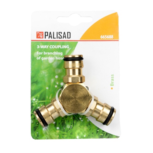 Тройник для разветвления или соединения, штуцерный, латунный Palisad фото 5
