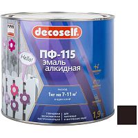 Эмаль Pufas Decoself ПФ-115 коричневая 1,9 кг