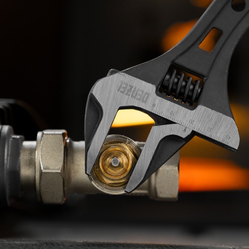 Ключ разводной, 250 мм, CrV, кованый Denzel фото 9 Ключ разводной, 250 мм, CrV, кованый Denzel фото 9