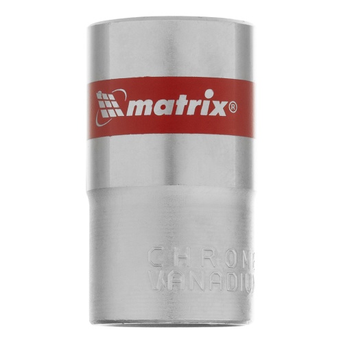 Головка торцевая, 16 мм, шестигранная, CrV, под квадрат 1/2, хромированная Matrix фото 3