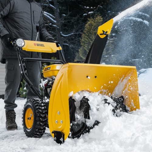 Бензиновая снегоуборочная машина SBM 610, 212 cc, ручной старт, фара Denzel фото 34