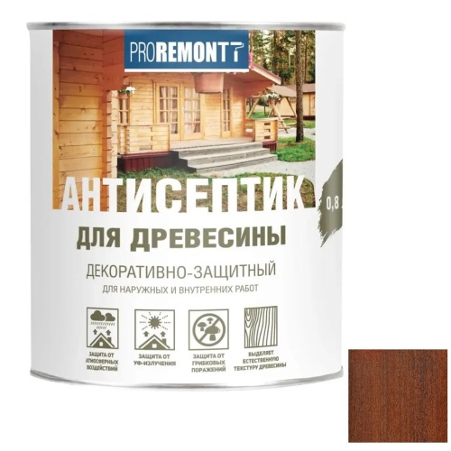 Антисептик для древесины Proremontt орех 0,8 л