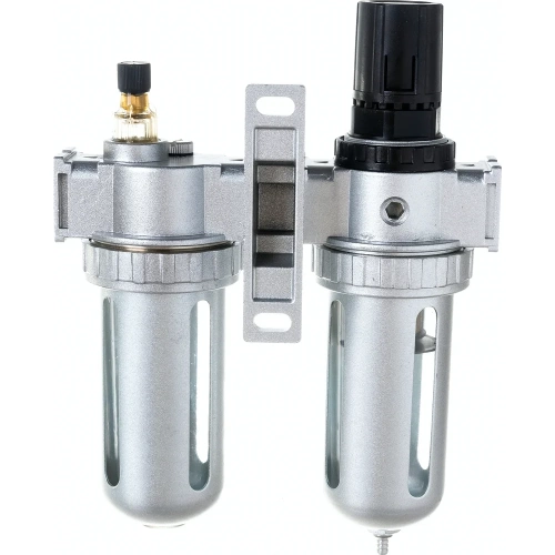 Фильтр влагоотделитель  двойной AFRL802 1/4" с регулятором и лубрикатором Pegas pneumatic PGS-4701 фото 8
