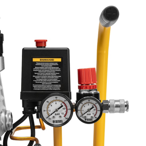 Компрессор воздушный DC1500/24, прямой привод, 1.5 кВт, 24 литра, 220 л/мин Denzel фото 25