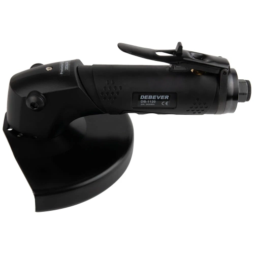 Угловая шлифовальная машина пневматическая DeBever 178 мм, рычажный тип, 7600 об/мин, 1.4 кВт DB-1120 Угловая шлифовальная машина пневматическая DeBever 178 мм, рычажный тип, 7600 об/мин, 1.4 кВт DB-1120