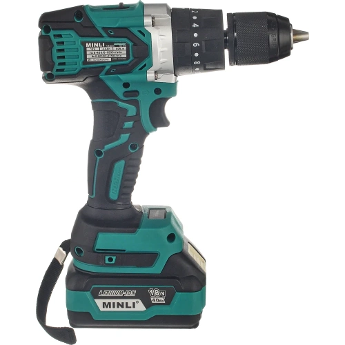 Аккумуляторная бесщеточная ударная дрель-шуруповерт MINLI 13 mm 80N.m Li-ion 18Vx2 DC105-4.0A фото 10 Аккумуляторная бесщеточная ударная дрель-шуруповерт MINLI 13 mm 80N.m Li-ion 18Vx2 DC105-4.0A фото 10