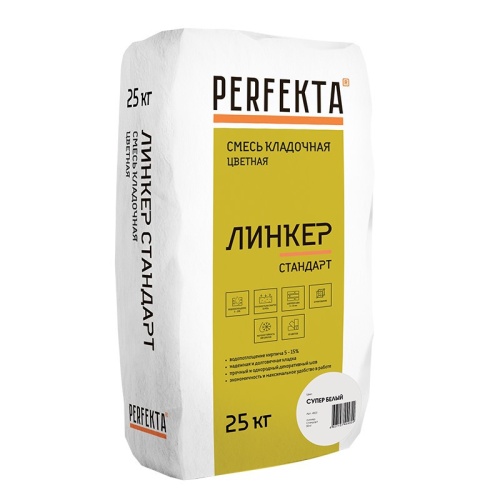 Смесь кладочная Perfekta Линкер Стандарт супер белая 25 кг фото 3