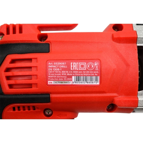 Ударная дрель WORTEX 0329087 фото 9 Ударная дрель WORTEX 0329087 фото 9