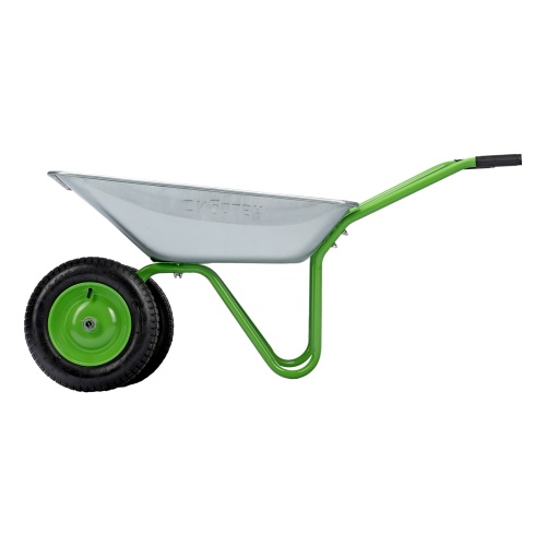 Тачка садовая, 2-х колесная, грузоподъемность 120 кг, объем 65 л Сибртех фото 4