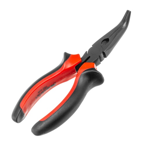 Длинногубцы изогнутые Black Nickel, 160 мм, двухкомпонентные рукоятки Matrix фото 2