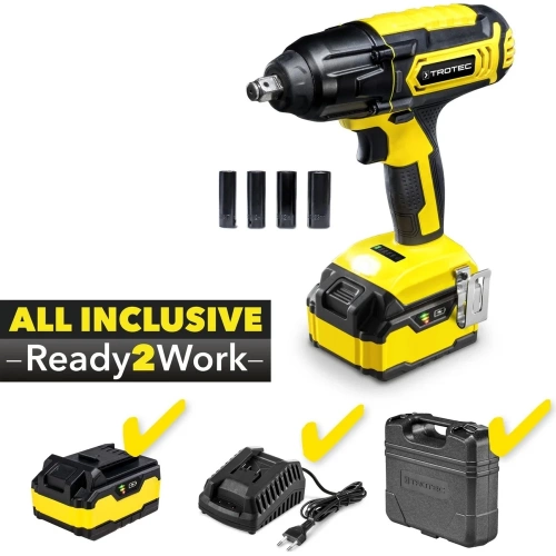 Комплект TROTEC Компрессор PCPS 10-1100 + Аккумуляторный ударный гайковертPIWS 10-20В PCPS10-1100-set1 фото 8 Комплект TROTEC Компрессор PCPS 10-1100 + Аккумуляторный ударный гайковертPIWS 10-20В PCPS10-1100-set1 фото 8