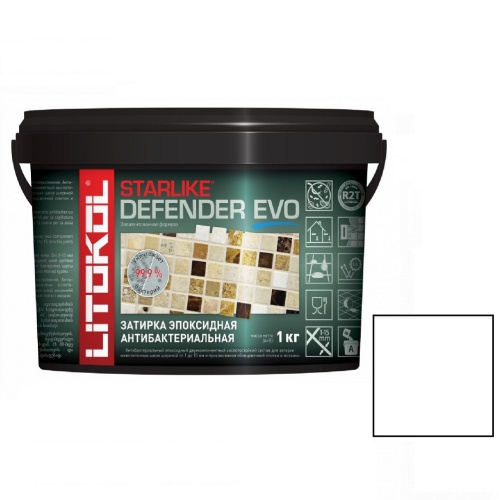 Затирка эпоксидная для швов Litokol Starlike Defender Evo S.100 Bianco Assoluto 1 кг