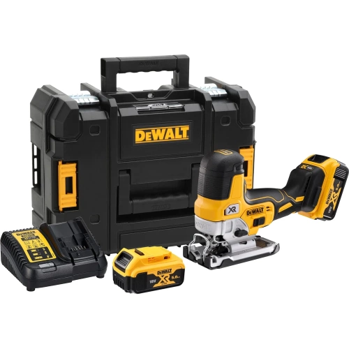 Аккумуляторный лобзик DEWALT DCS335P2, 18 В, 3200 ход/мин, 26 мм, с 2 АКБ 5 Ач и ЗУ, в кейсе TSTAK DCS335P2-QW фото 3