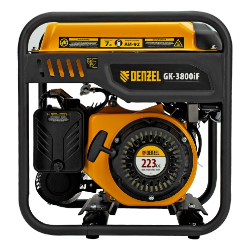 Генератор инверторный GK-3800iF, 3,8 кВт, 230 В, ручной старт DENZEL фото 10