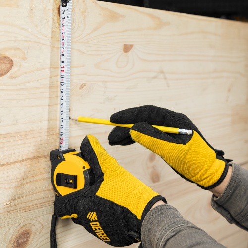 Рулетка 5м х 25мм, двухкомп. корпус, кнопка-пауза Denzel фото 12