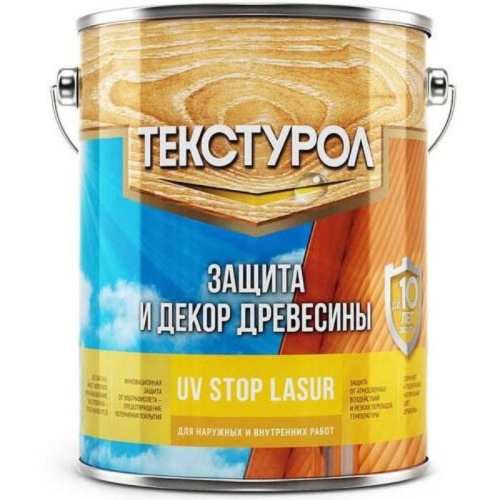 Средство для защиты древесины Текстурол UV-Stop Lasur 13934 на водной основе 5 л