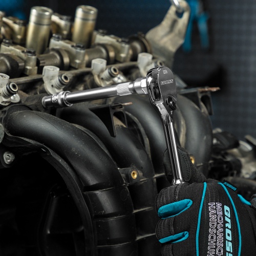 Ключ-трещотка 3/8", CrV, 120 зубьев, цельнометаллический, хром Gross фото 11