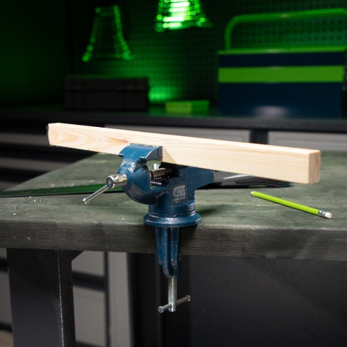 Тиски слесарные, настольные, поворотные, ширина рабочих губок 50 мм, наковальня Сибртех фото 10