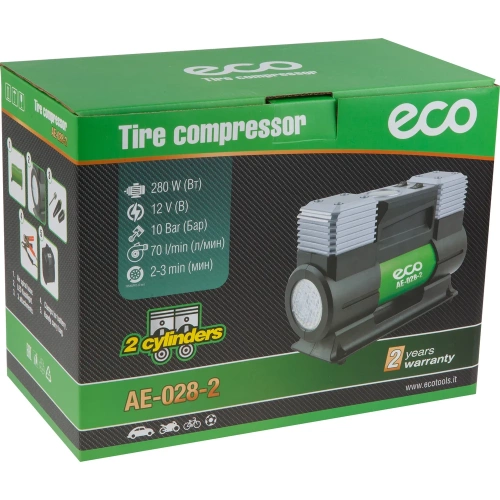 Автомобильный компрессор ECO AE-028-2 фото 9 Автомобильный компрессор ECO AE-028-2 фото 9