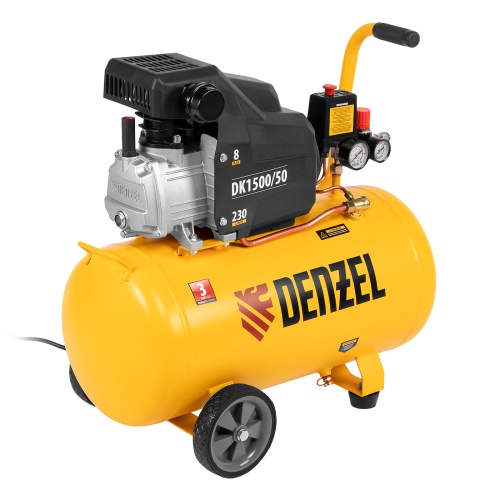 Компрессор воздушный DK1500/50, Х-PRO 1.5 кВт, 230 л/мин, 50 л Denzel фото 3
