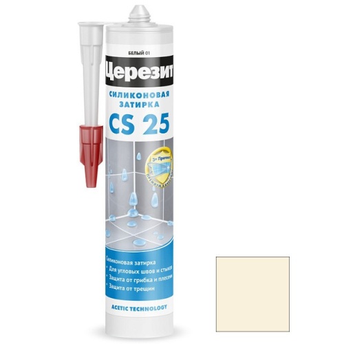 Затирка-герметик силиконовая Ceresit CS 25 натура 0,28 л