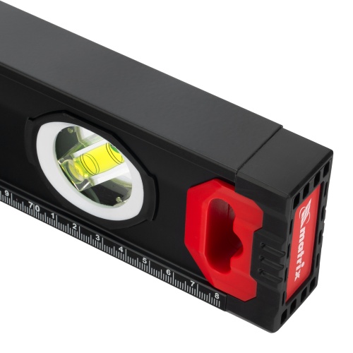 Уровень алюминиевый, усиленный, фрезерованный, 3 глазка, двухкомпонентные рукоятки, 800 мм Matrix фото 6