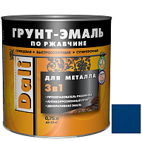 Грунт-эмаль по ржавчине Dali 3 в 1 гладкая RAL 5005 синяя 0,75 л