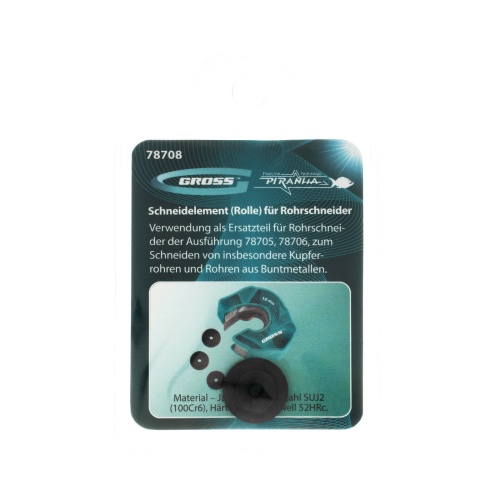 Режущий элемент, ролик трубореза для артиколов 78705, 78706, 4.5 х 3 х 16 мм, для резки труб из цветных металлов Gross фото 4
