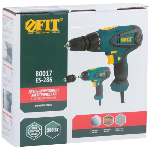 Электрическая дрель-шуруповерт FIT 280 Вт, 0-350/1100 об/мин, БзП 10 мм, резиновая накладка, 25 Нм, быстрая смена щеток, коробка 80017 фото 10 Электрическая дрель-шуруповерт FIT 280 Вт, 0-350/1100 об/мин, БзП 10 мм, резиновая накладка, 25 Нм, быстрая смена щеток, коробка 80017 фото 10