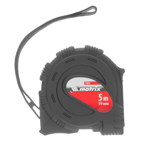 Рулетка Black,5 м х 19 мм,обрезиненный корпус Matrix фото 4