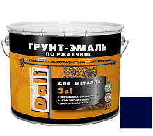 Грунт-эмаль по ржавчине Dali 3 в 1 гладкая RAL 5002 ультрамарин 10 л