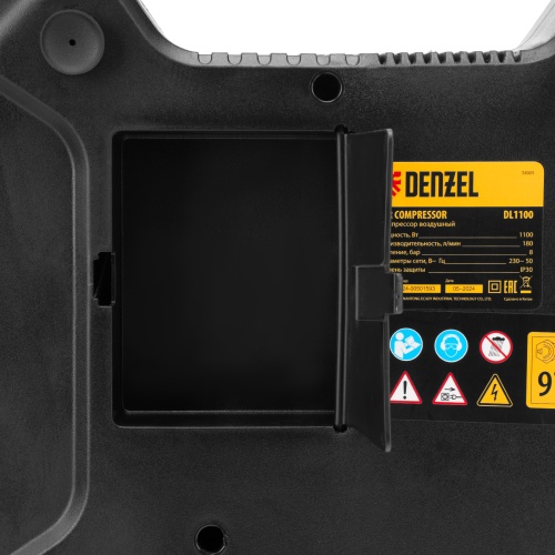 Компрессор воздушный DL1100 1.1 кВт, 180 л/мин, с набором аксессуаров Denzel фото 19