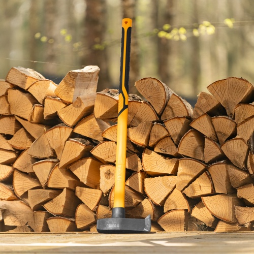 Колун-кувалда 3000 г, кованая, фибергласовая  рукоятка c TPR покрытием, 880 мм Denzel фото 8