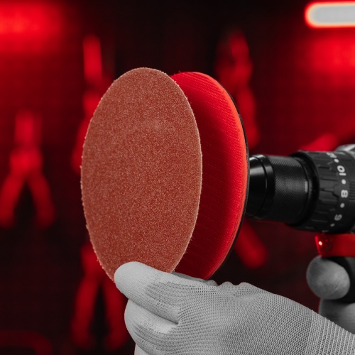 Круг абразивный на ворсовой подложке под "липучку", P 80, 115 мм, 10 шт Matrix фото 7