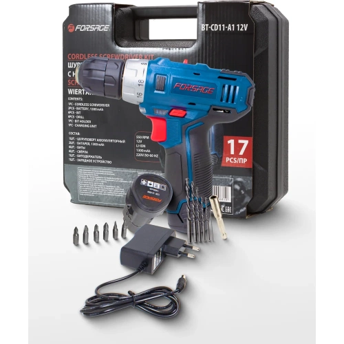 Аккумуляторная дрель-шуруповерт Forsage BT-CD11-A1 50517 фото 11