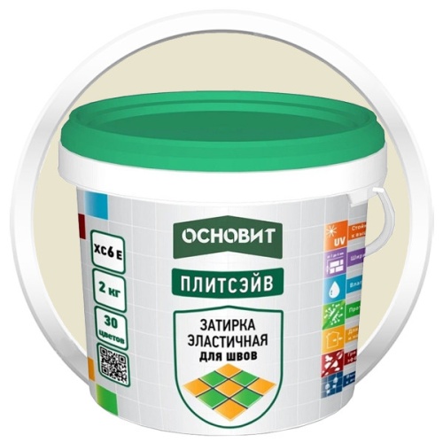 Затирка эластичная Основит Плитсэйв XC6 E Ваниль 033 2 кг