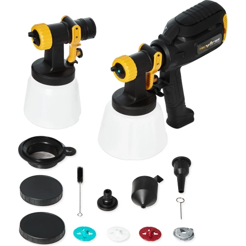 Краскопульт TECMASTER T Т1150 с ДВУМЯ насадками и комплектом аксессуаров 1231150