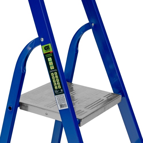 Стремянка, 4 ступени, стальной профиль, алюминиевые ступени Сибртех фото 7