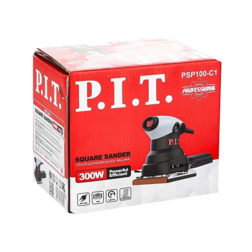 Шлифмашина вибрационная электрическая P.I.T. 300Вт, подошва 100х110 мм, 13500 ход/мин PSP100-C1 фото 6