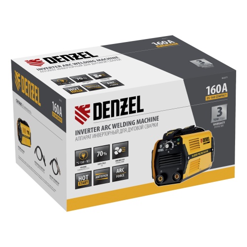 Аппарат инверторный дуговой сварки DS-160 Compact, 160 А, ПВ 70%, диаметр электрода 1.6-3.2 мм Denzel фото 16