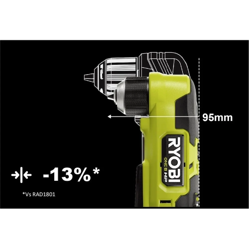 Бесщеточная угловая дрель Ryobi ONE+ HP RAD18C-0 5133004949 фото 3 Бесщеточная угловая дрель Ryobi ONE+ HP RAD18C-0 5133004949 фото 3