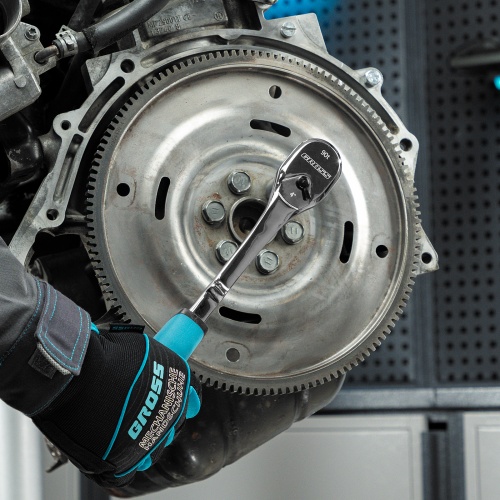 Ключ-трещотка 1/2", CrV, 90 зубьев, усиленный, хром Gross фото 11 Ключ-трещотка 1/2", CrV, 90 зубьев, усиленный, хром Gross фото 11