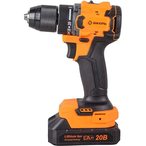 Дрель-шуруповерт аккумуляторная Вихрь ДА-20Л-2К/БП 2,0 А/ч, бесщеточный двигатель, 70Нм 72/14/67 фото 8 Дрель-шуруповерт аккумуляторная Вихрь ДА-20Л-2К/БП 2,0 А/ч, бесщеточный двигатель, 70Нм 72/14/67 фото 8