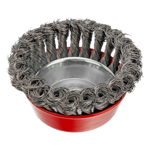 Щетка для УШМ, 100 мм, М14, "чашка", крученая проволока 0.35 мм Matrix фото 2