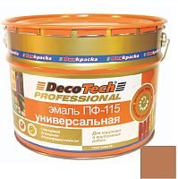 Эмаль универсальная DecoTech Professional ПФ-115 шоколадно-коричневая под RAL8017 20 кг