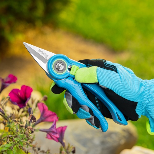 Секатор цветочный, 215 мм, регулировка захвата, пластиковые рукоятки, LUXE Palisad фото 9