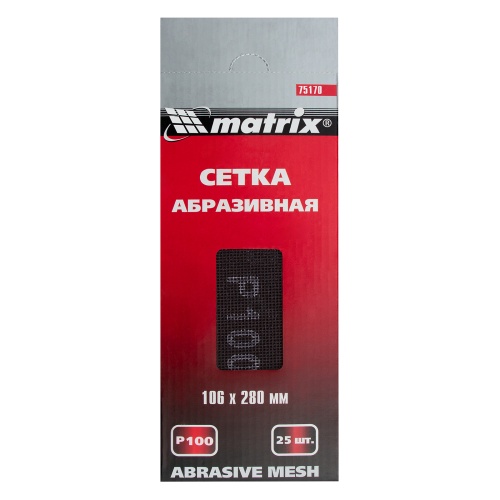 Сетка абразивная, P 100, 106 х 280 мм, 25 шт Matrix фото 4